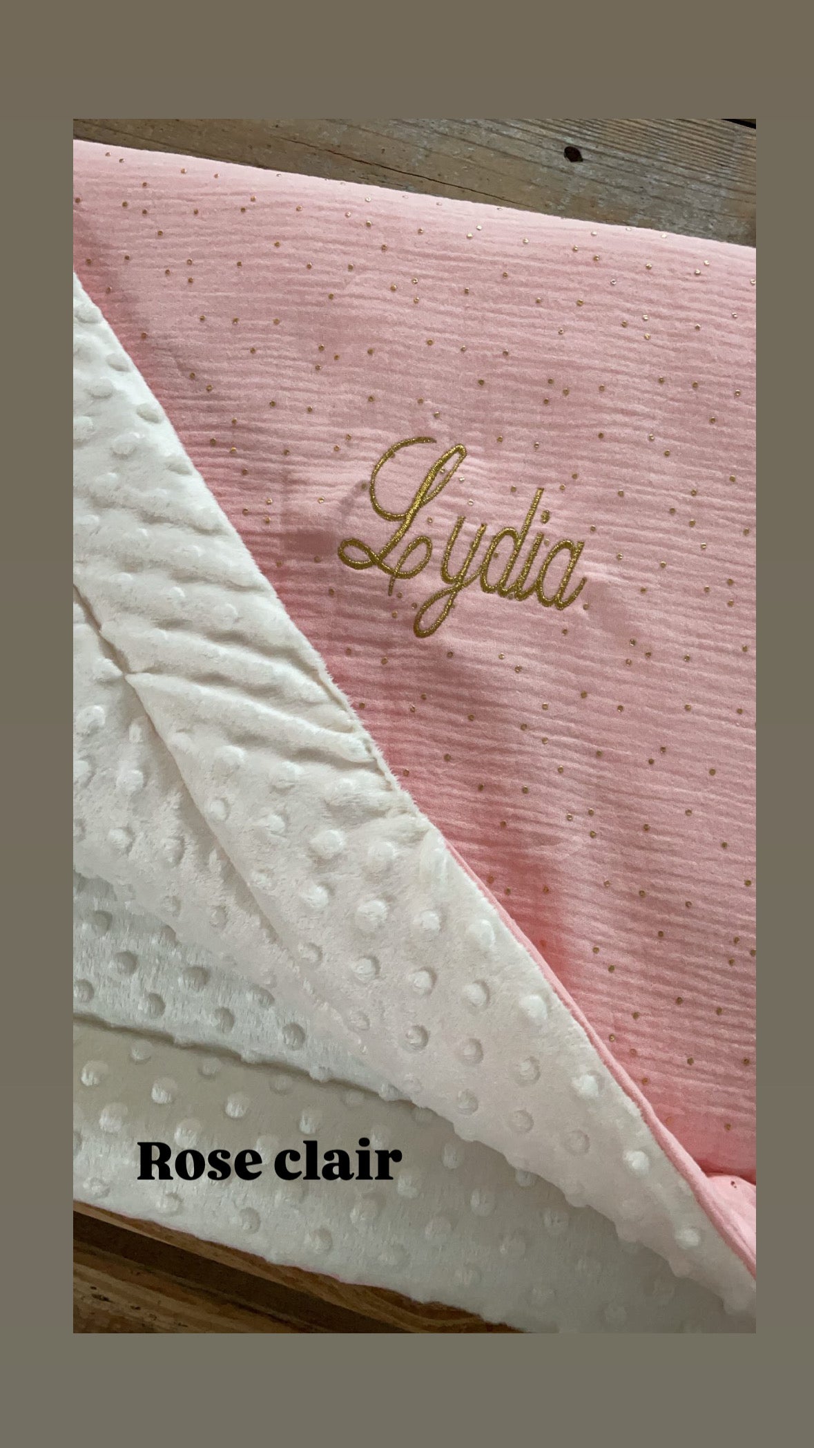 Couverture de naissance personnalisée – Double gaze de coton