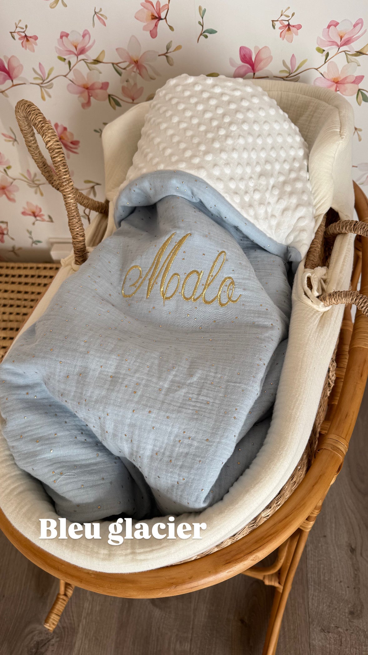 Couverture de naissance personnalisée – Double gaze de coton