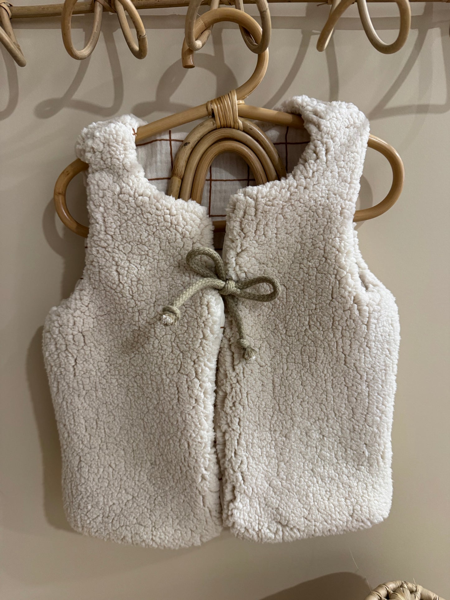 Gilet de berger bébé et enfant - Écru