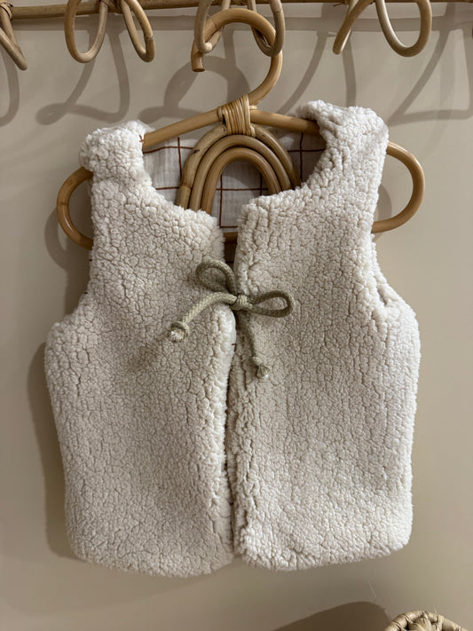 Gilet de berger bébé et enfant - Écru