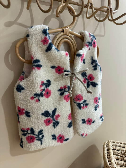 Gilet de berger bébé et enfant - Roses