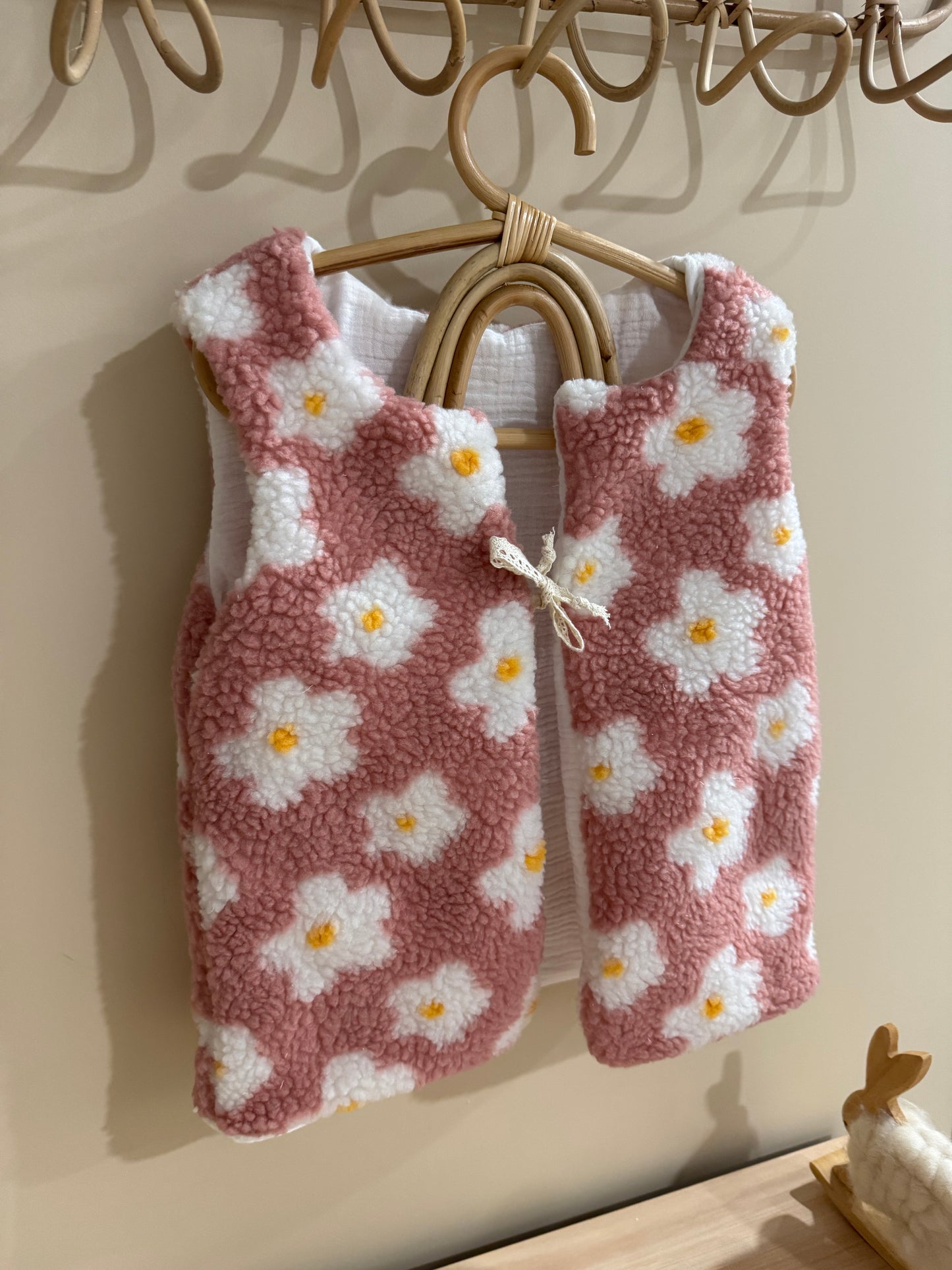 Gilet de berger bébé et enfant - Marguerites
