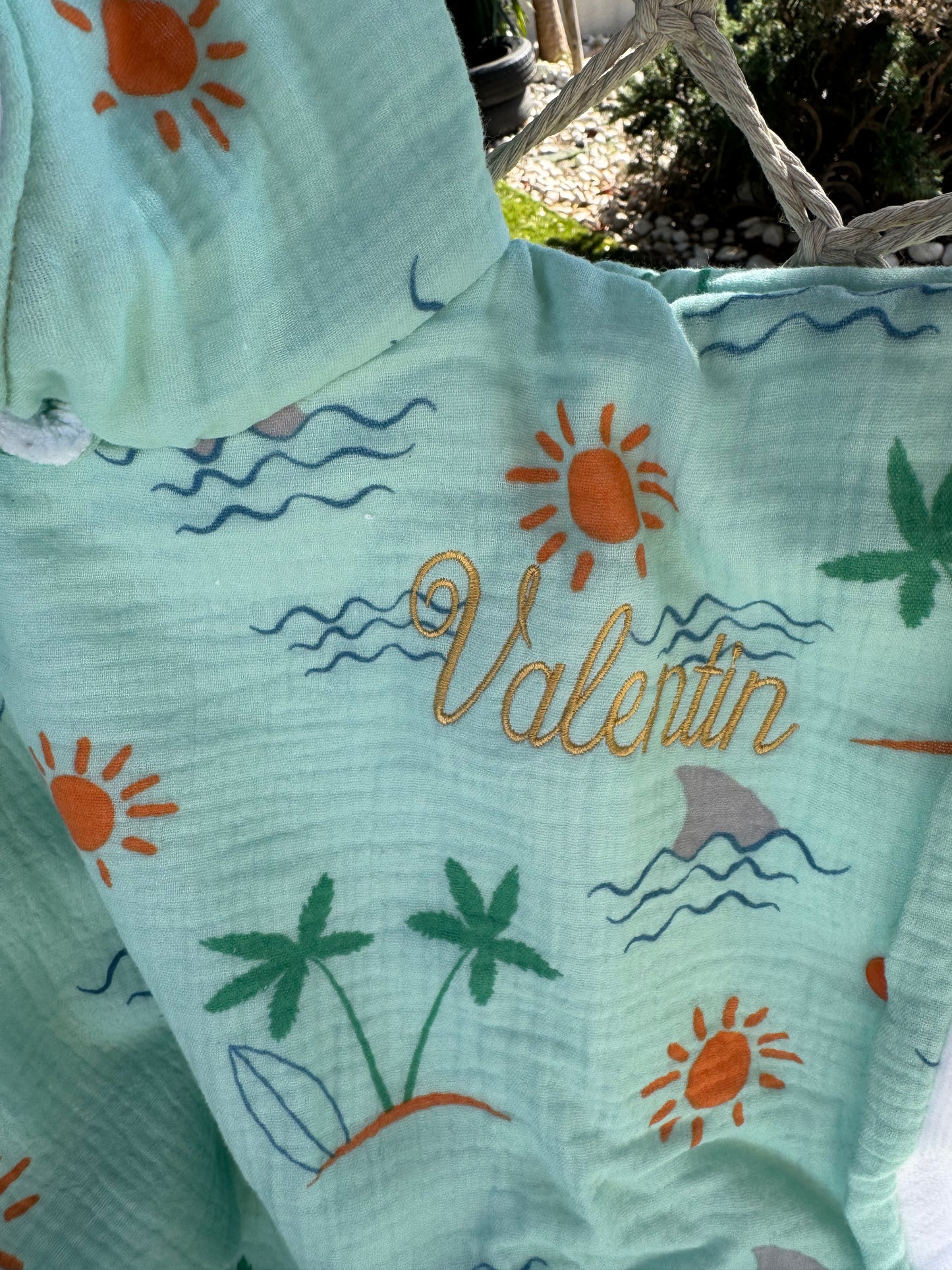 Poncho de plage et piscine pour bébé et enfant - Collection Valentin