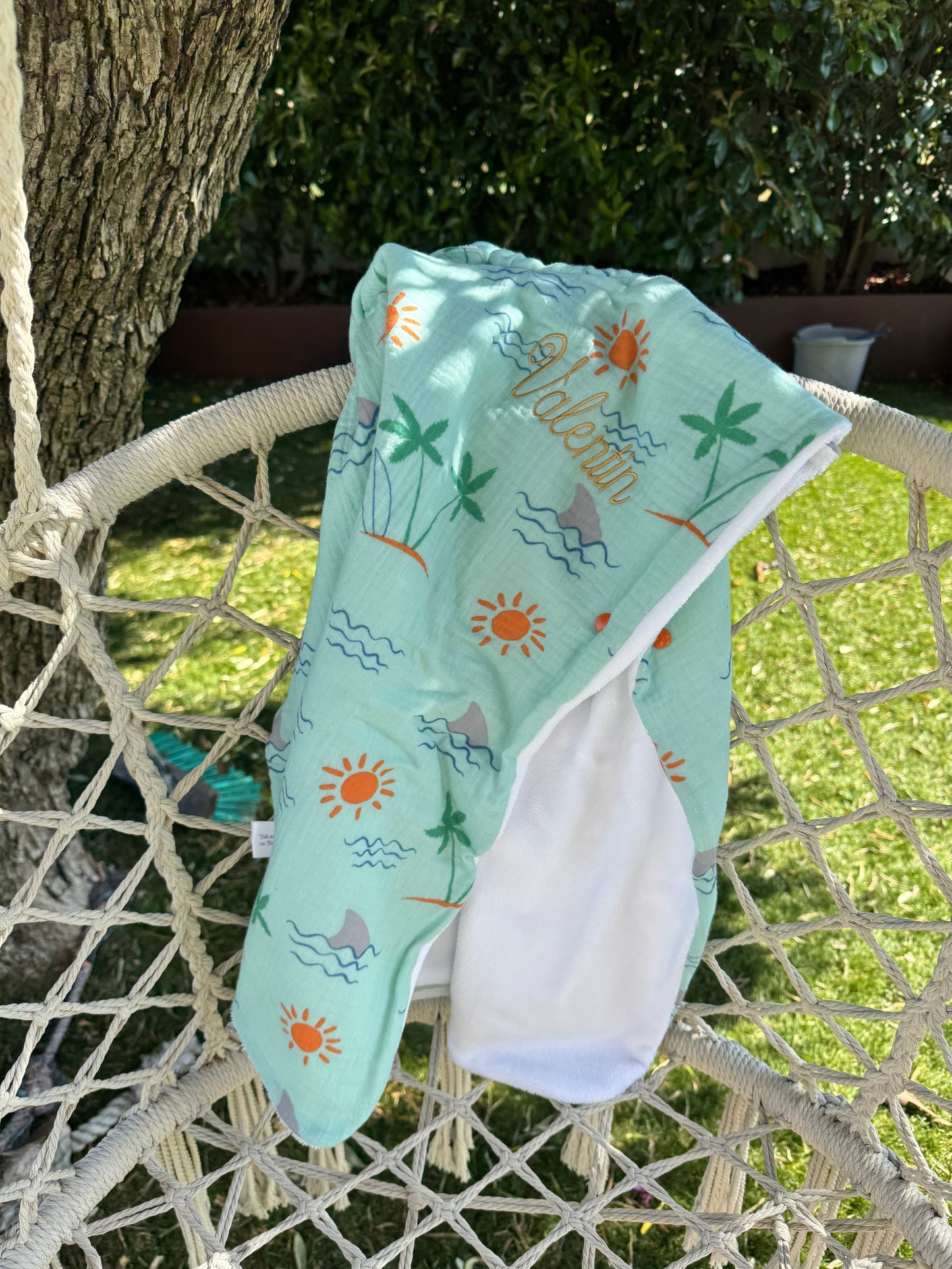 Poncho de plage et piscine pour bébé et enfant - Collection Valentin