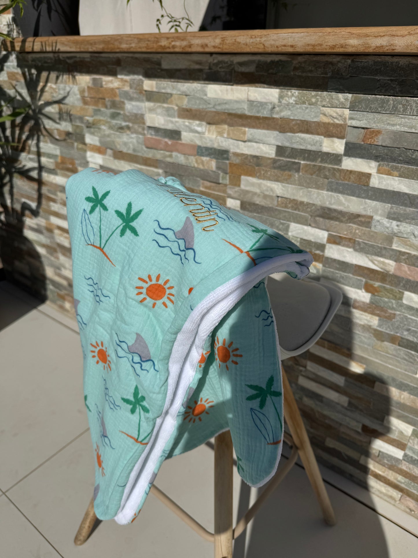 Poncho de plage et piscine pour bébé et enfant - Collection Valentin