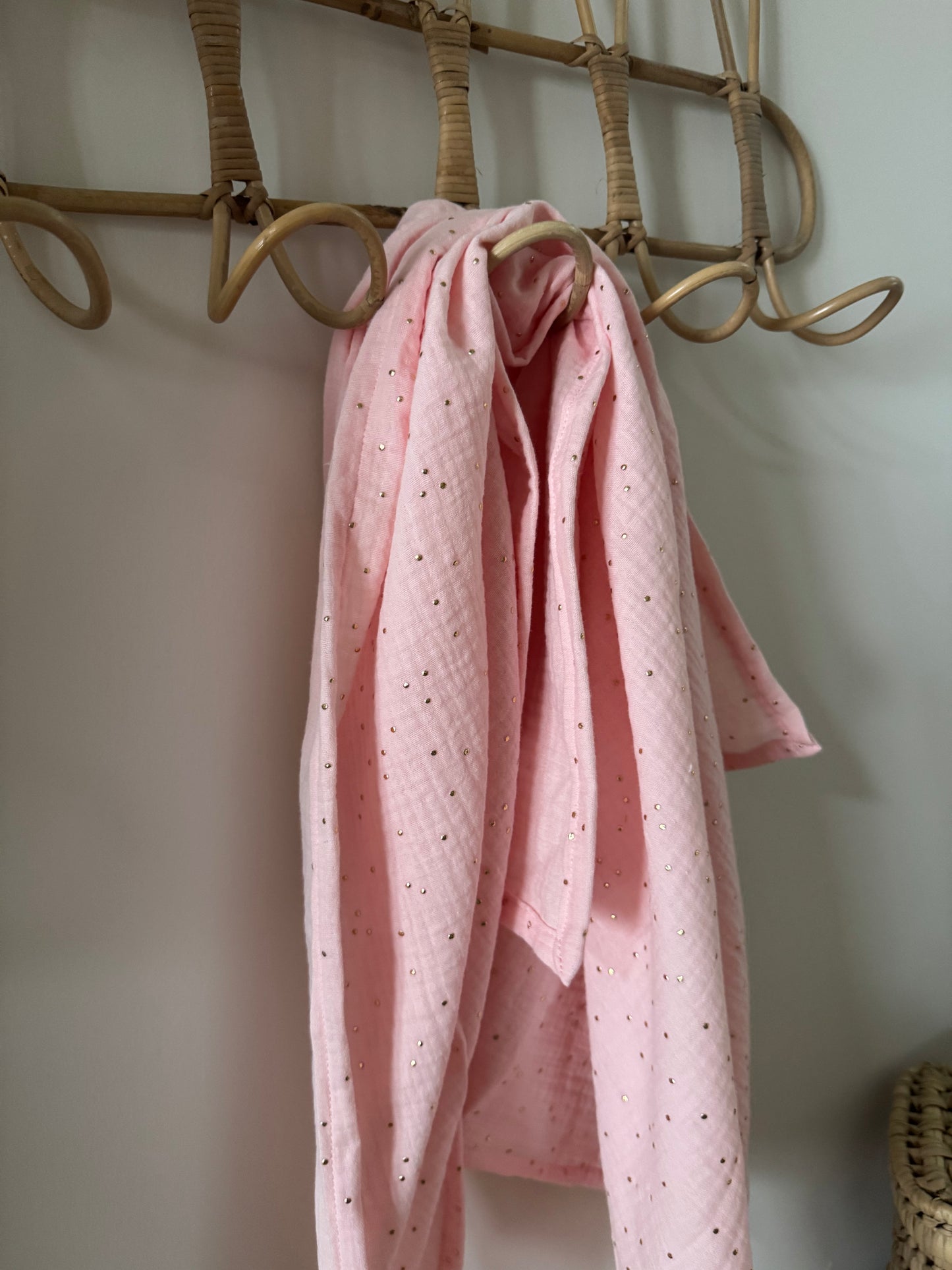 Maxi lange bébé personnalisé en double gaze de coton – 100x100 cm