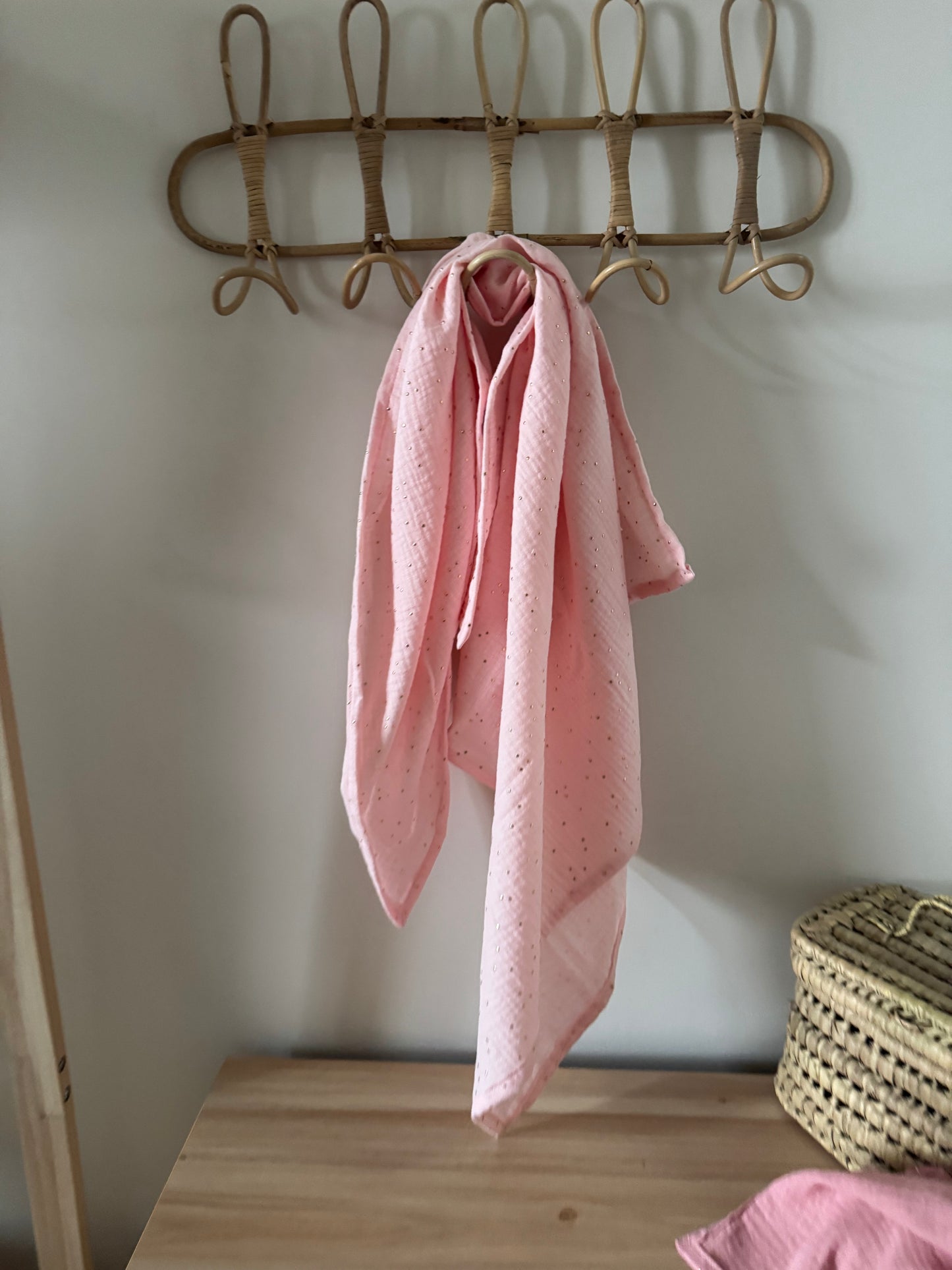 Maxi lange bébé personnalisé en double gaze de coton – 100x100 cm