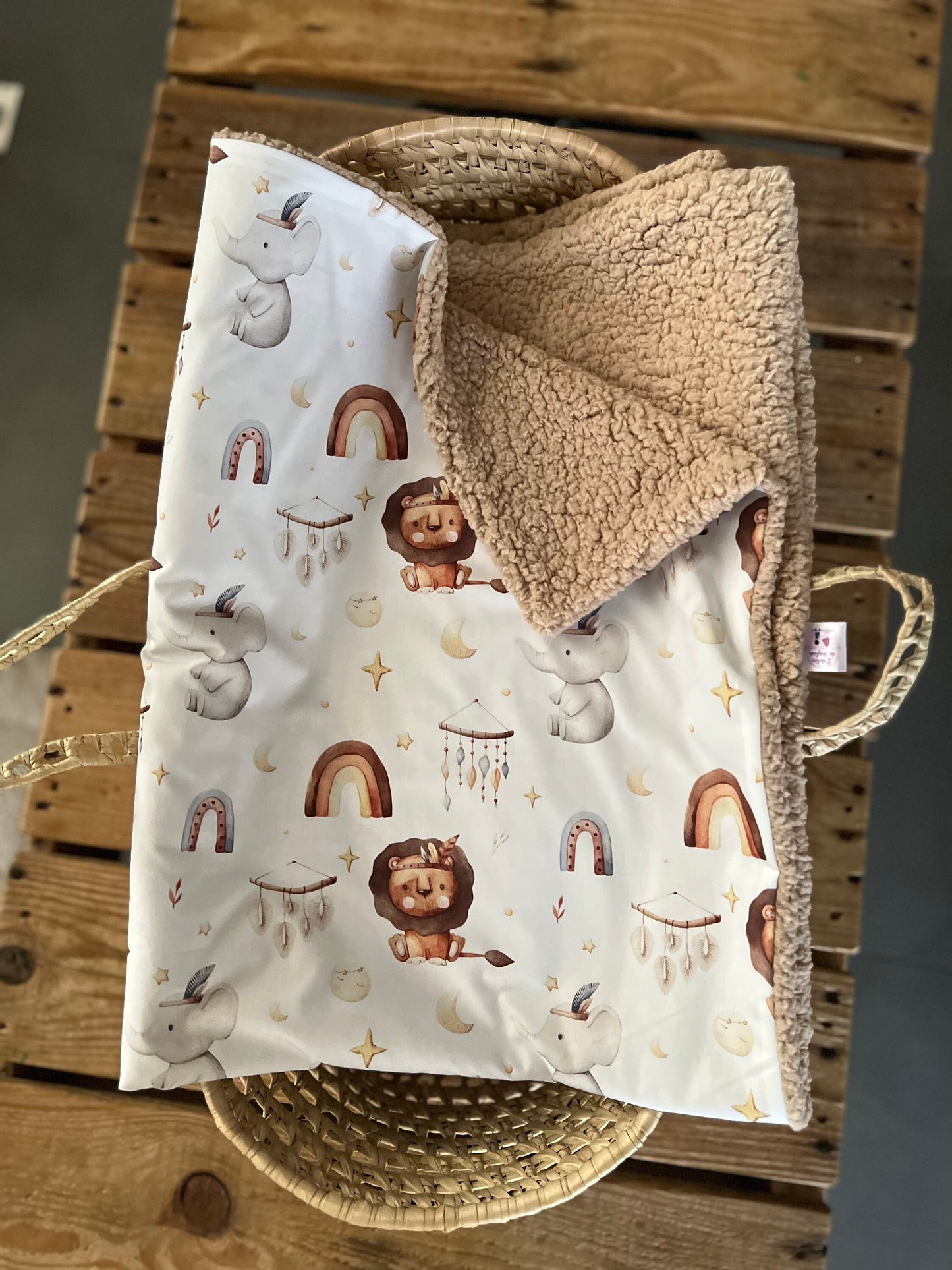 Couverture de naissance personnalisée – Collection Léon