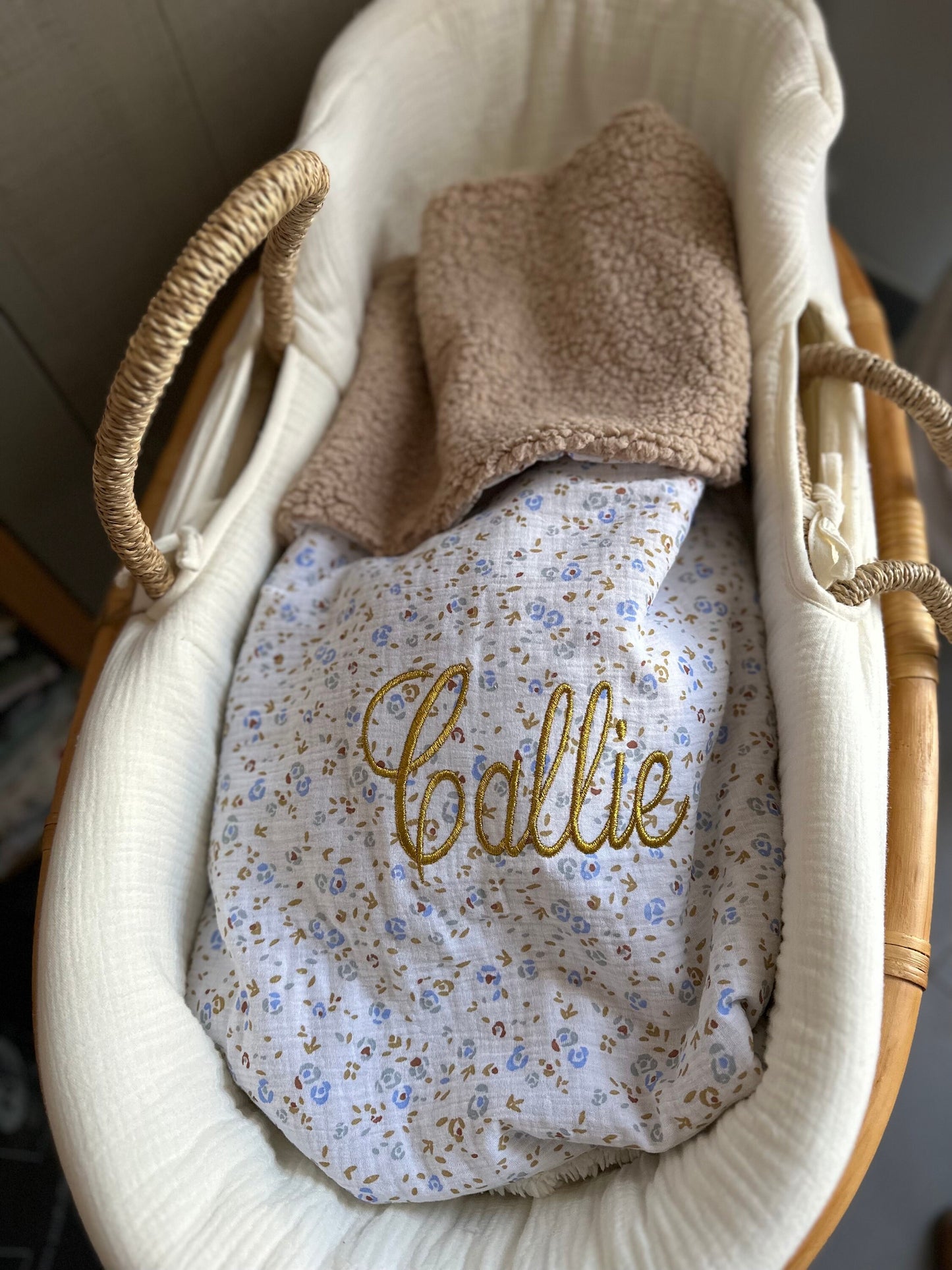 Couverture de naissance personnalisée – Collection Garance