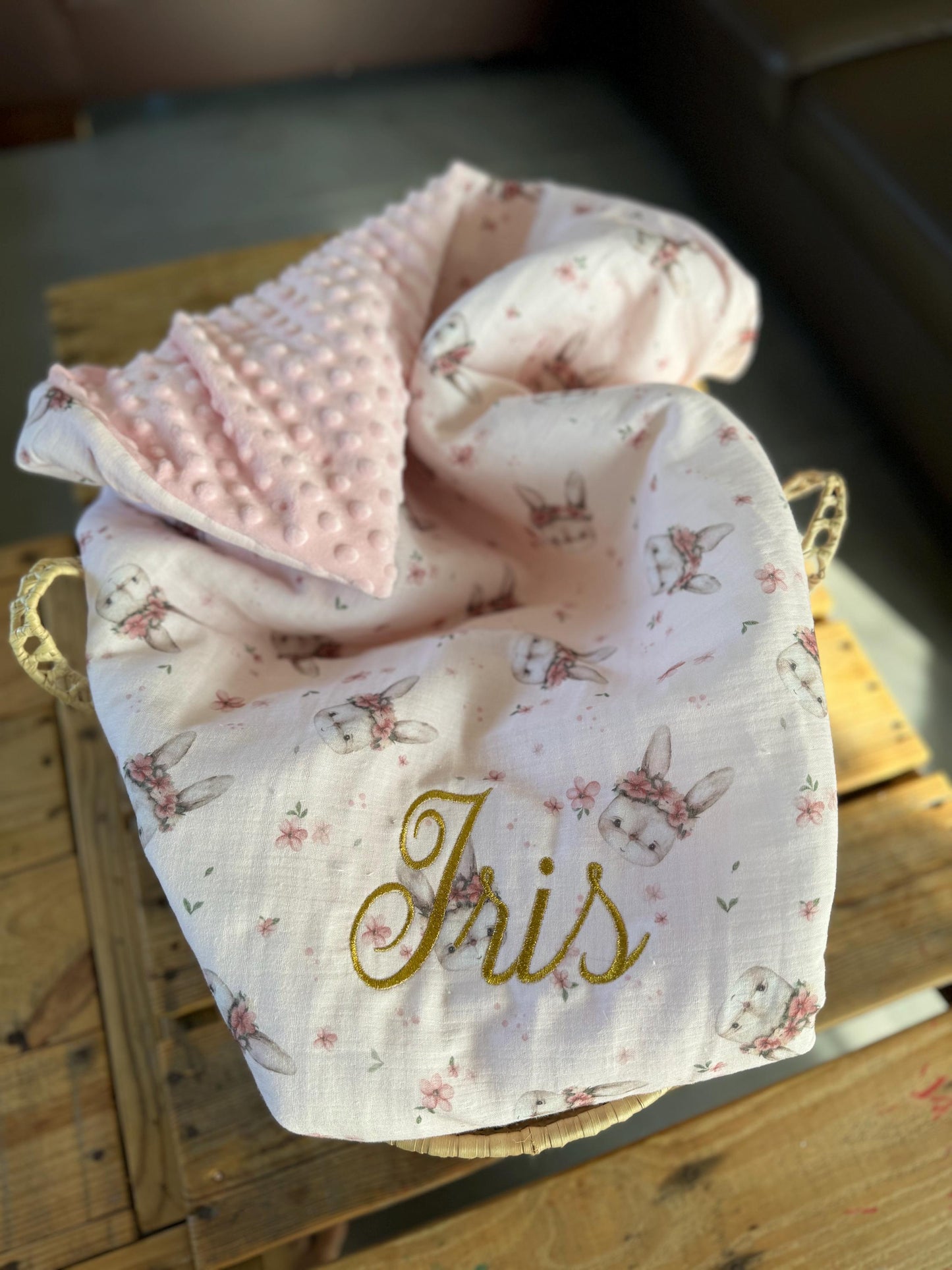 Couverture de naissance personnalisée – Collection Mélia