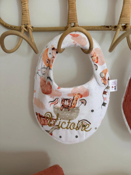Bavoir bébé personnalisé – Collection Arche de Noé