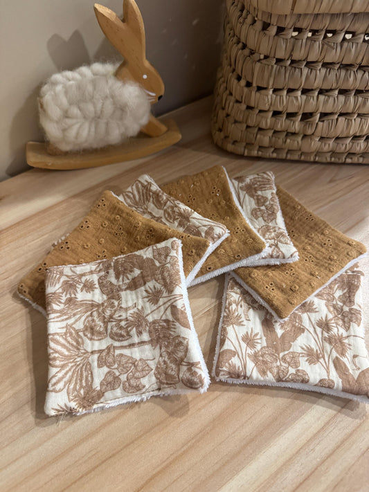 Lingettes lavables bébé – Collection Tanzanie