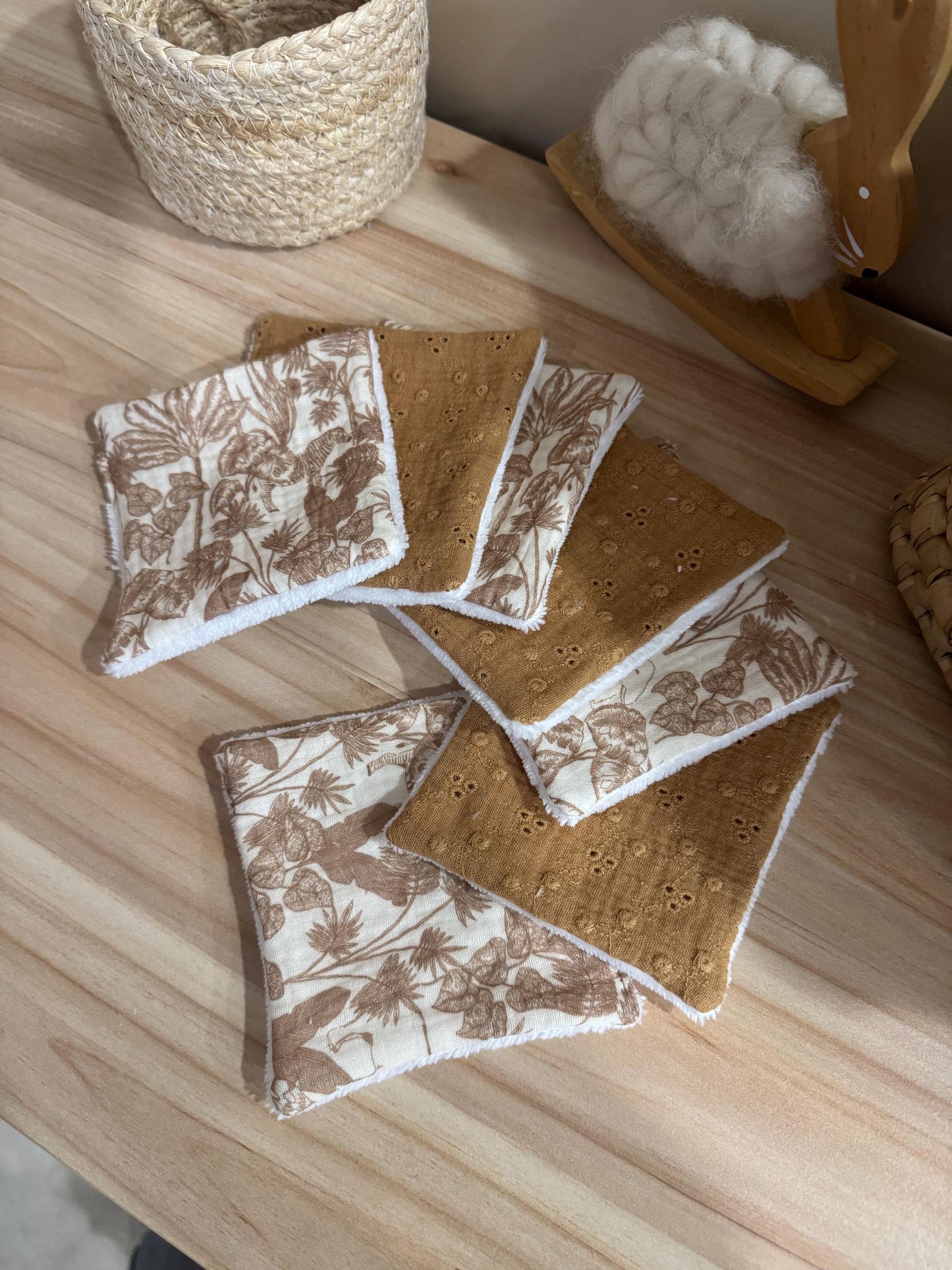 Lingettes lavables bébé – Collection Tanzanie