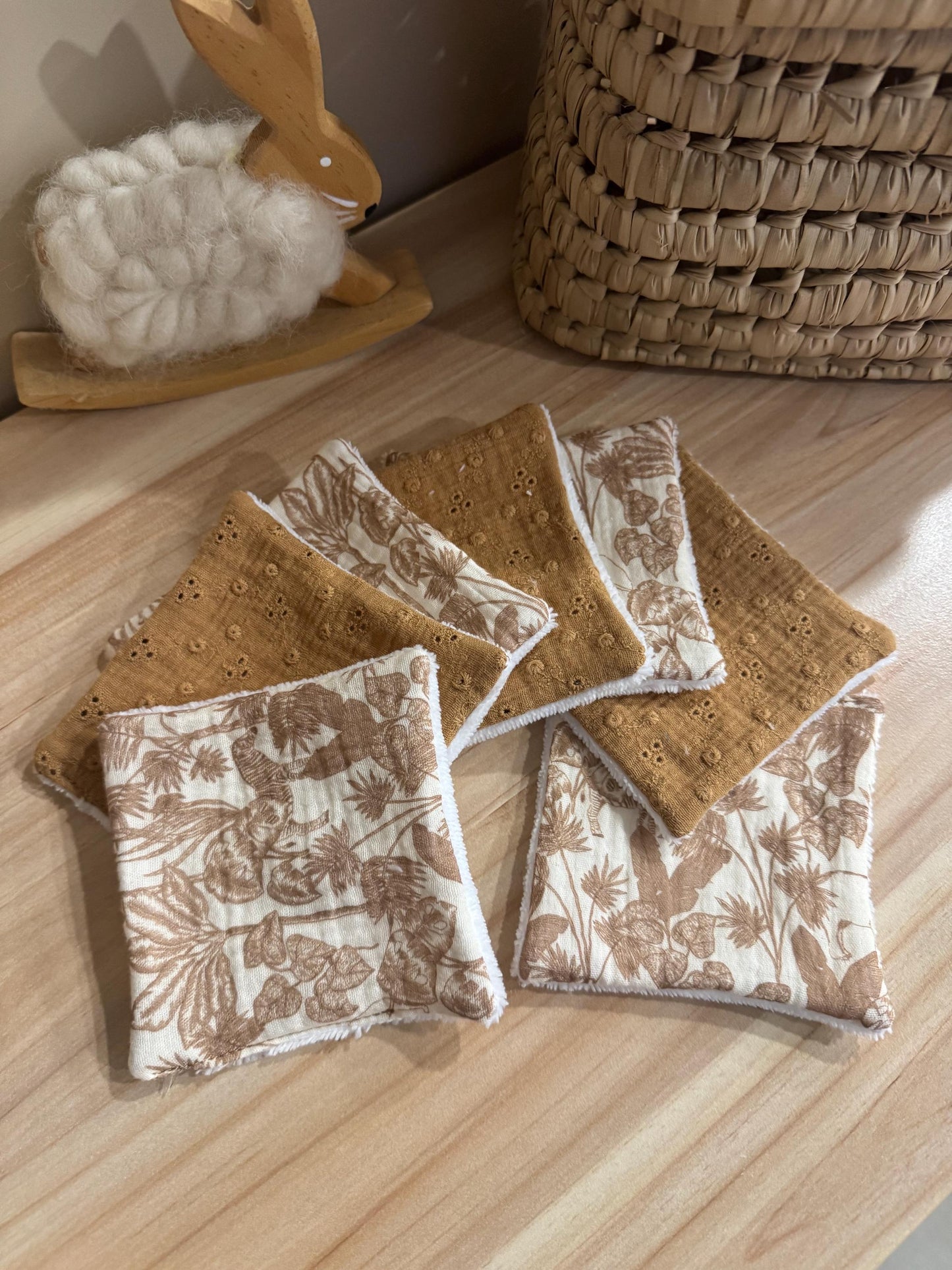 Lingettes lavables bébé – Collection Tanzanie