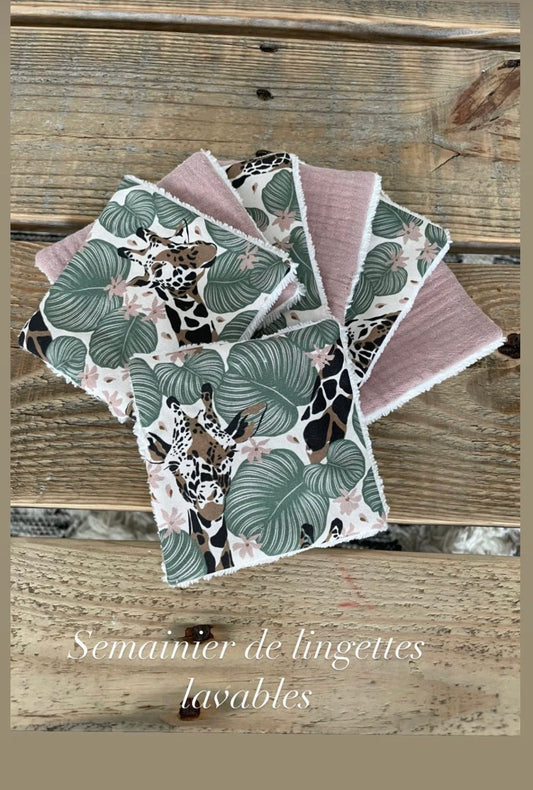 Lingettes lavables bébé – Collection Savannah