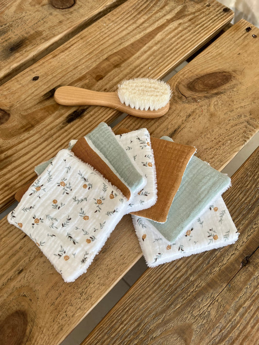 Lingettes lavables bébé – Collection Marceau