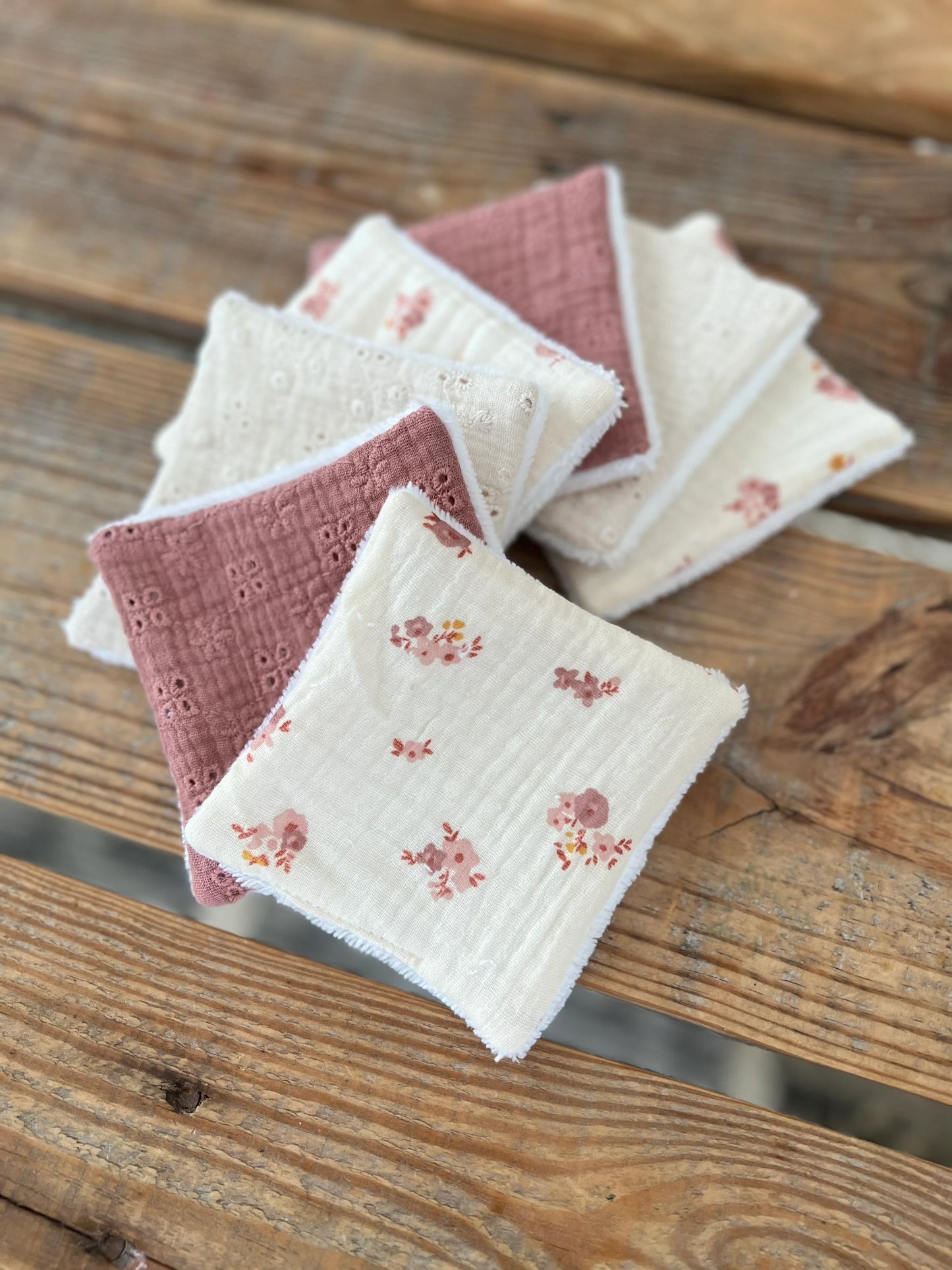 Lingettes lavables bébé – Collection Joséphine
