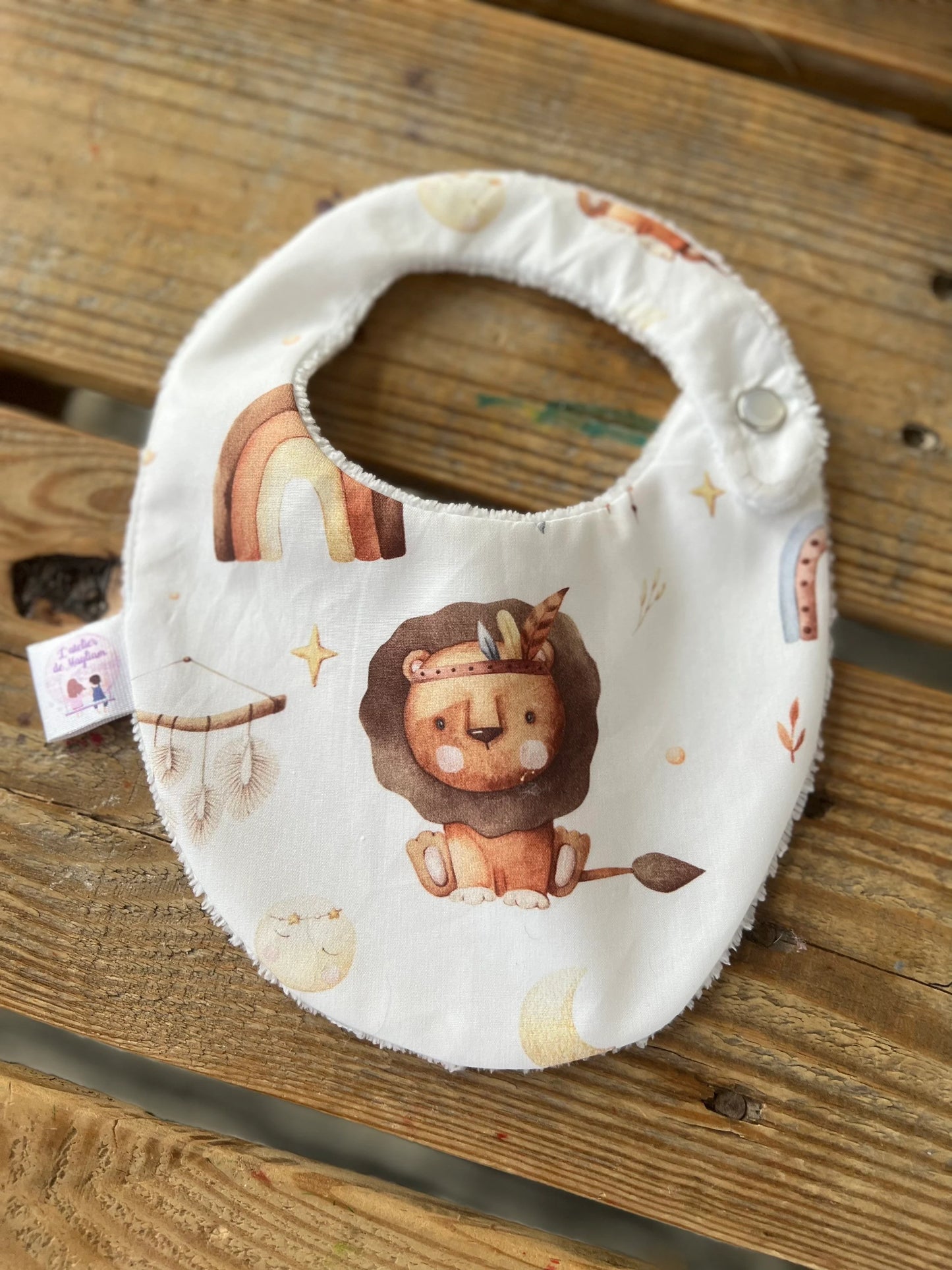 Bavoir bébé personnalisé – Collection Léon