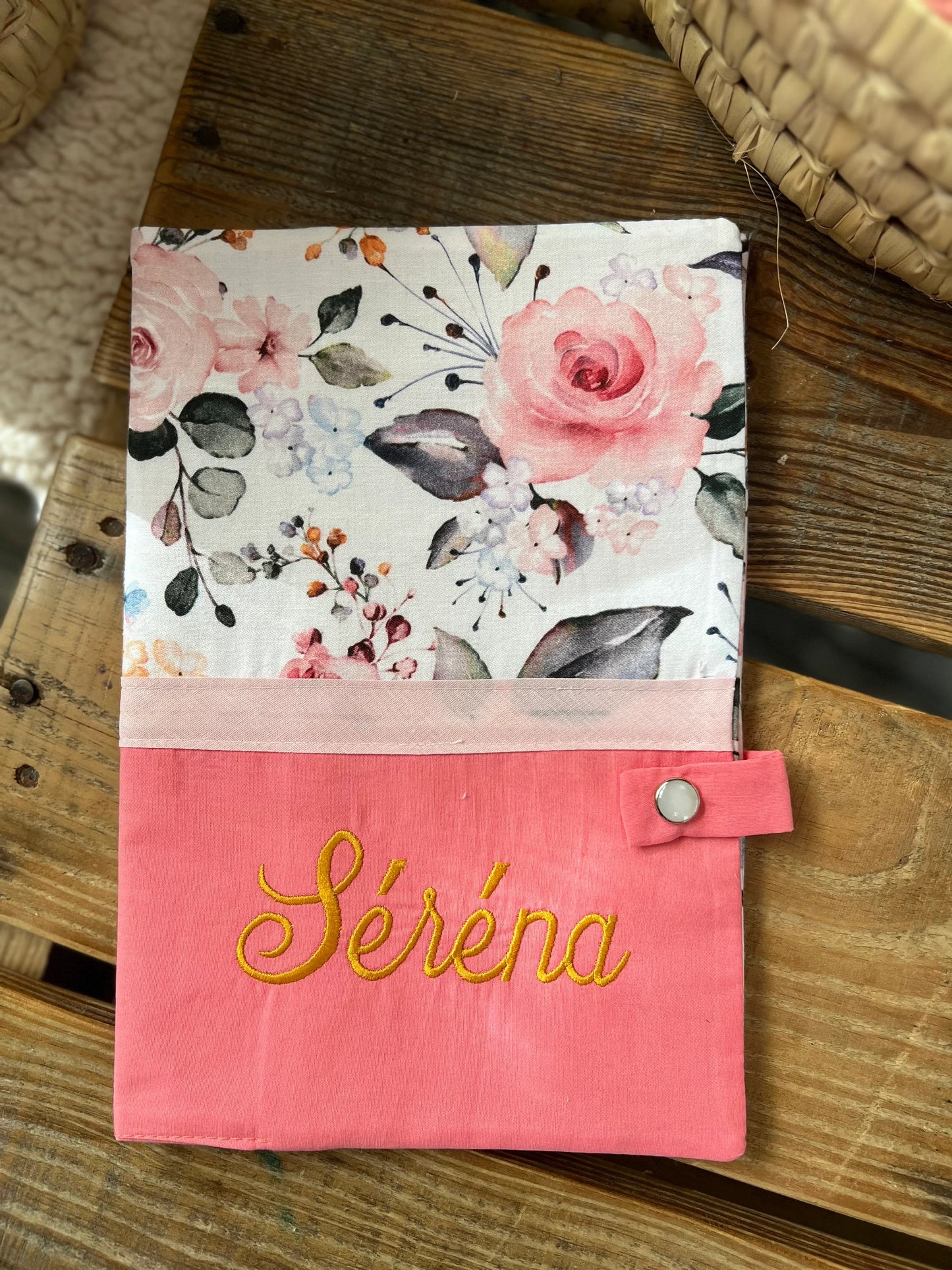 Protège carnet de santé - Collection Bouquet de fleurs