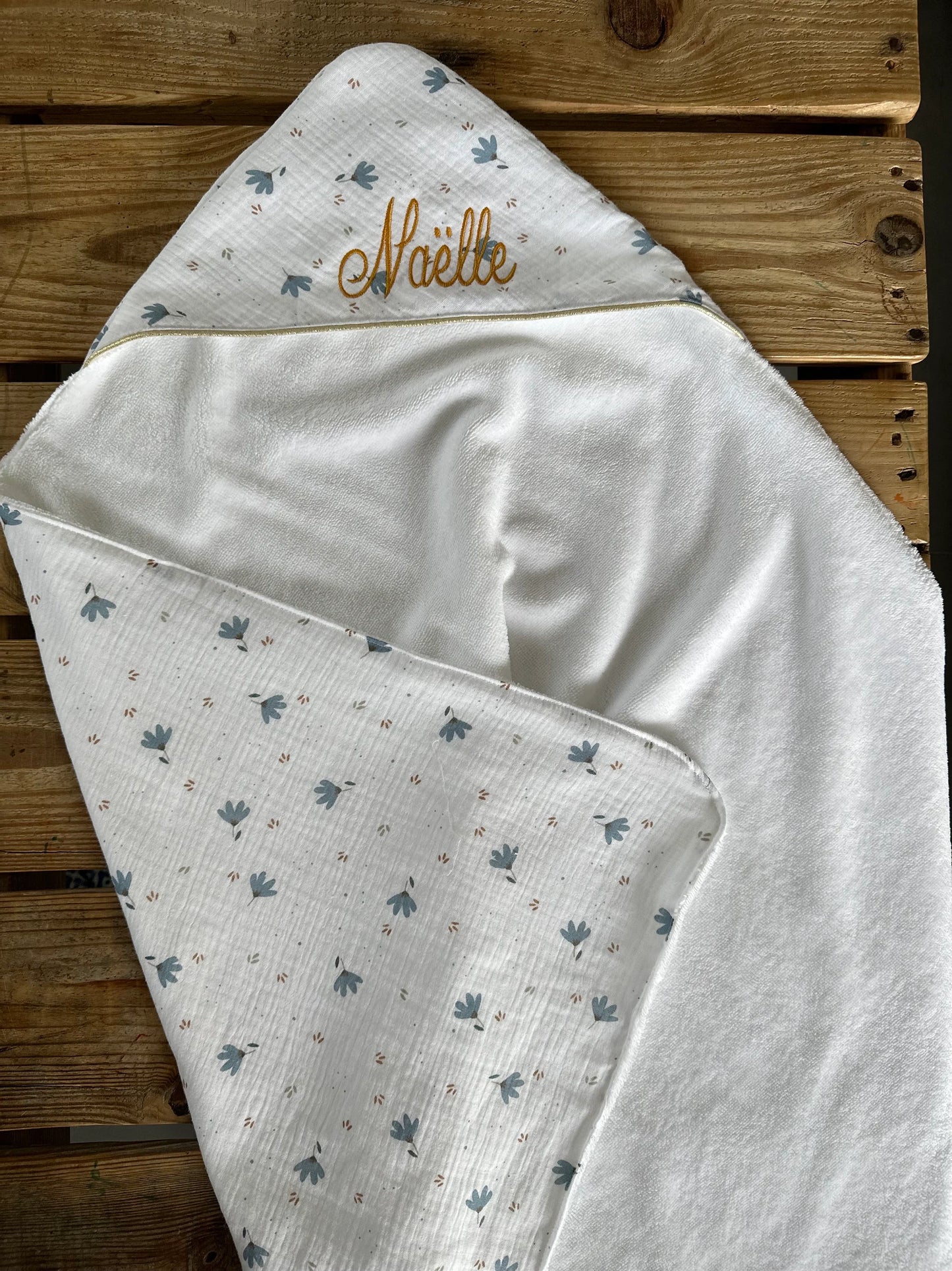 Cape de bain personnalisée bébé – Collection Malo