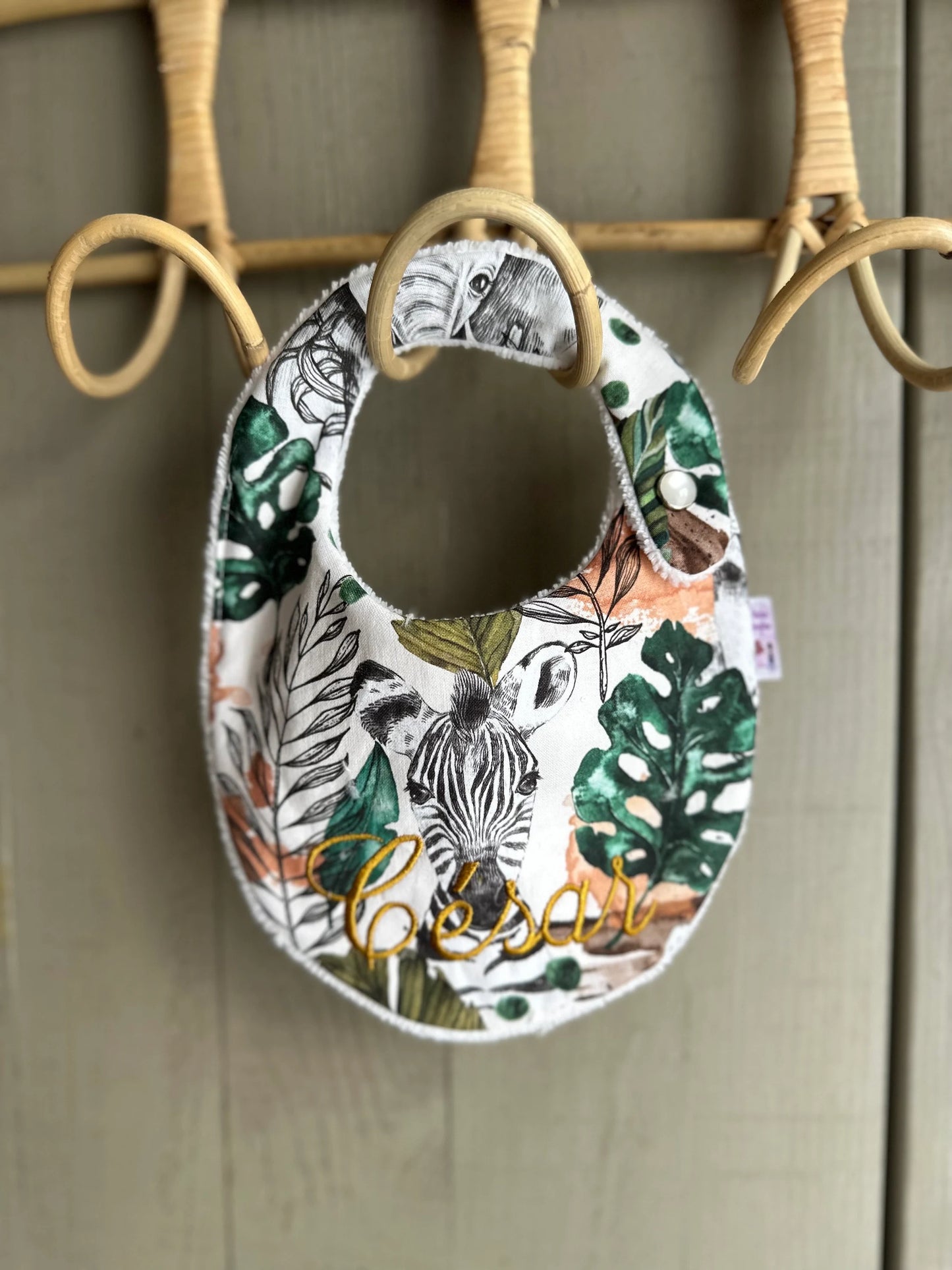 Bavoir bébé personnalisé – Collection Savane