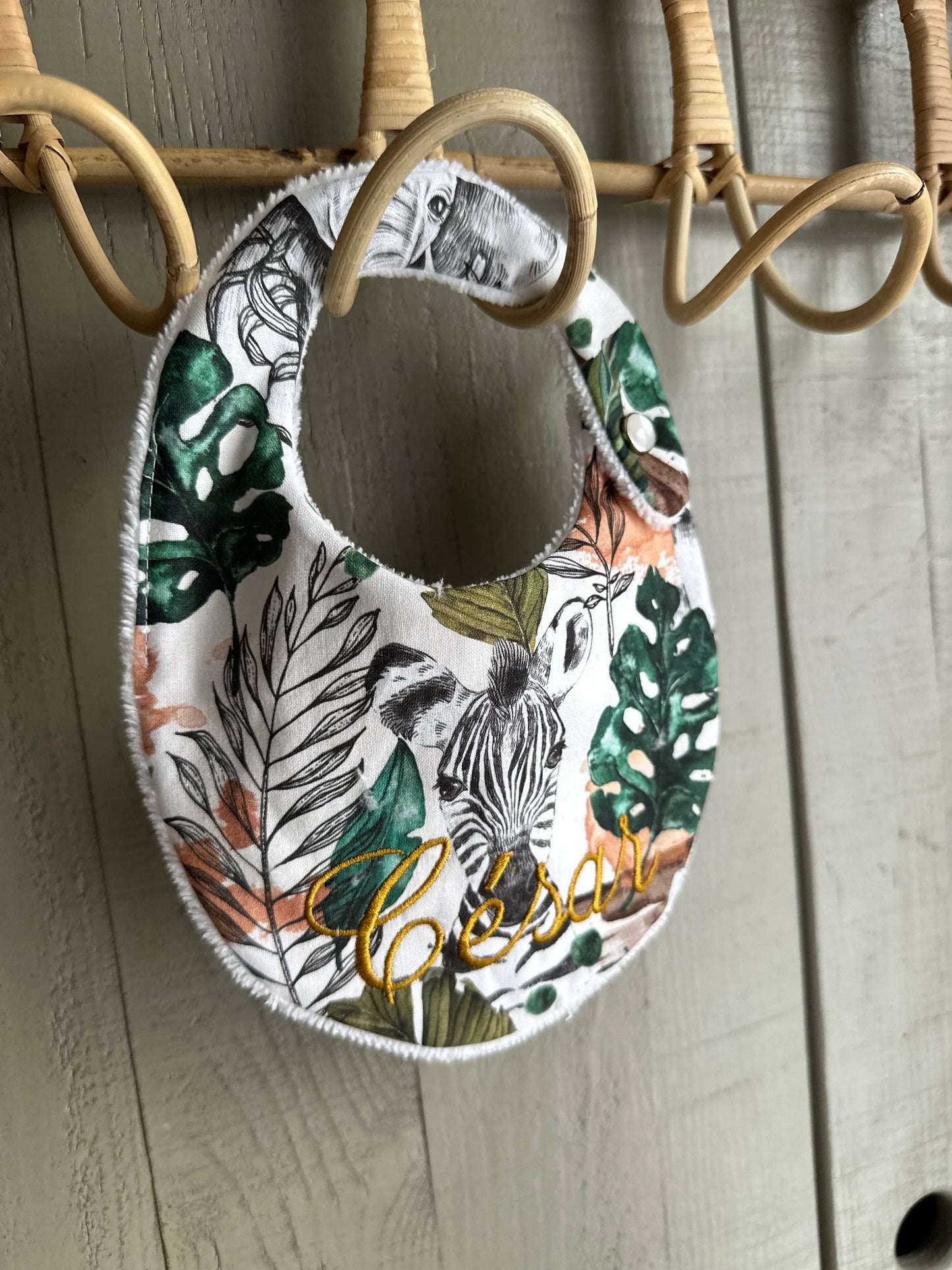 Bavoir bébé personnalisé – Collection Savane