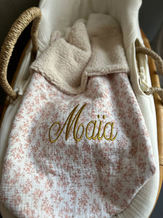 Couverture de naissance personnalisée – Collection Agathe