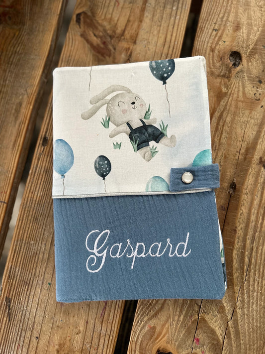 Protège carnet de santé - Collection Lapin bleu