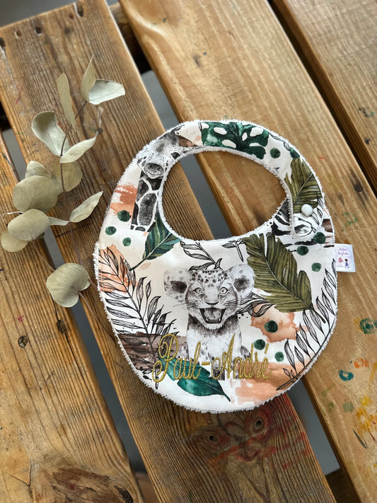 Bavoir bébé personnalisé – Collection Savane