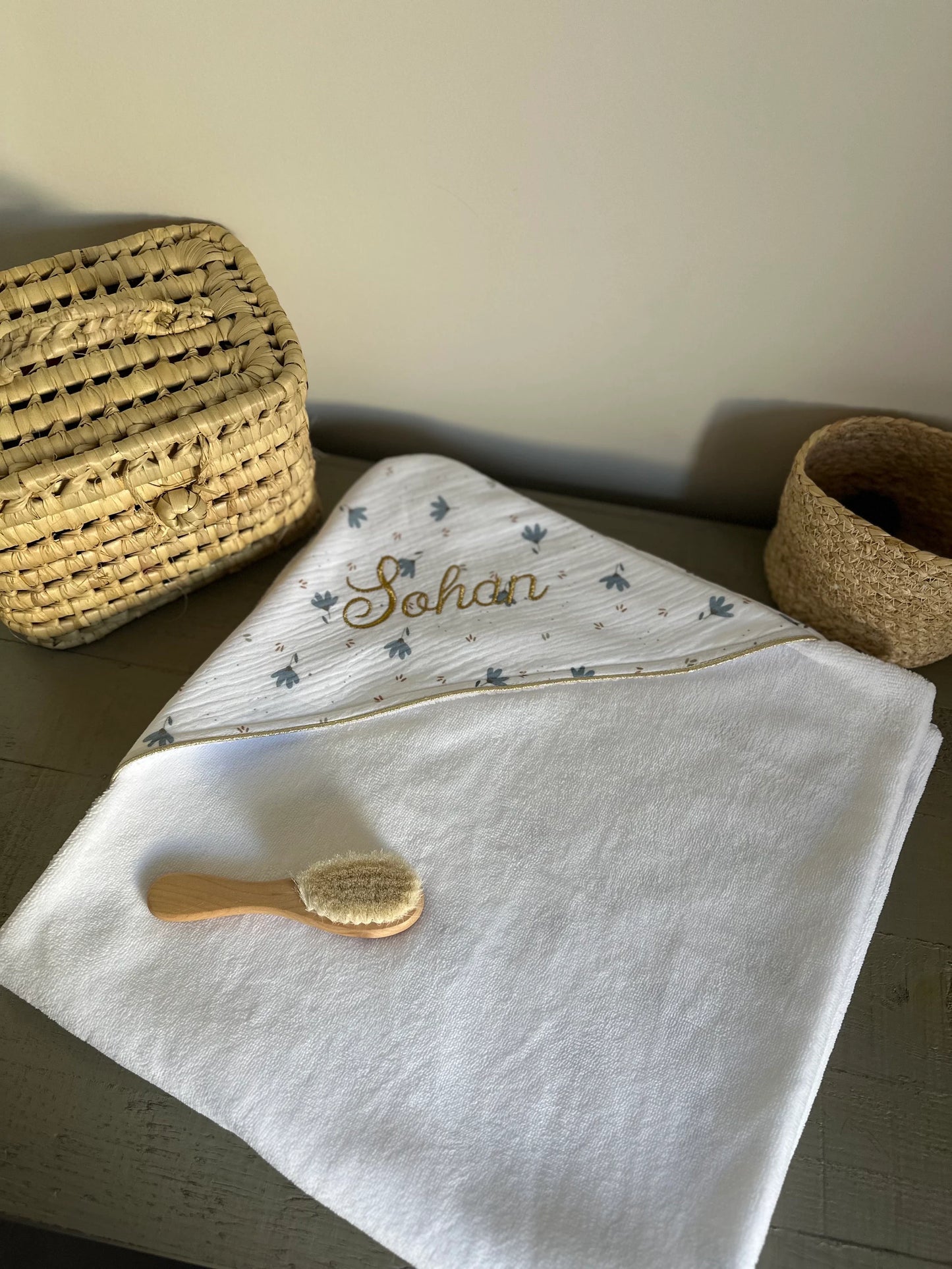 Cape de bain personnalisée bébé – Collection Malo