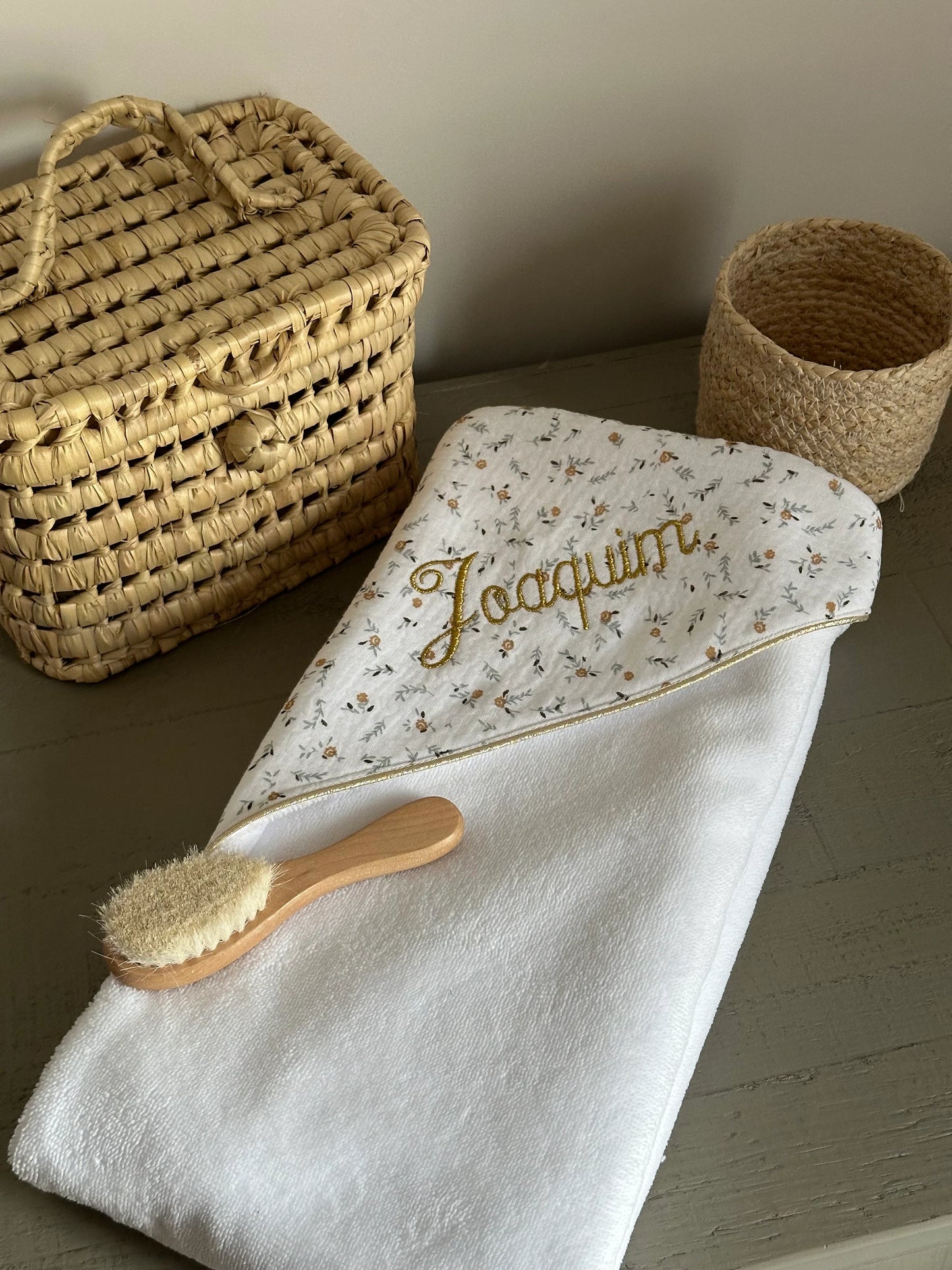 Cape de bain personnalisée bébé – Collection Marceau