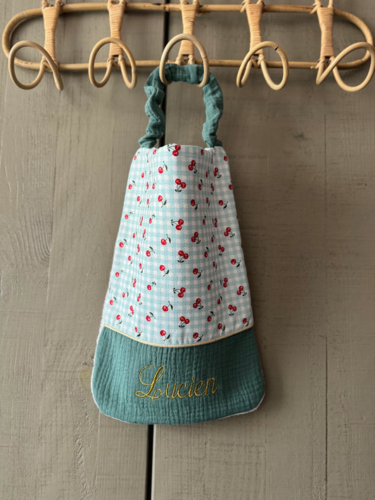 Serviette de cantine personnalisée – Collection Cerises de Céret