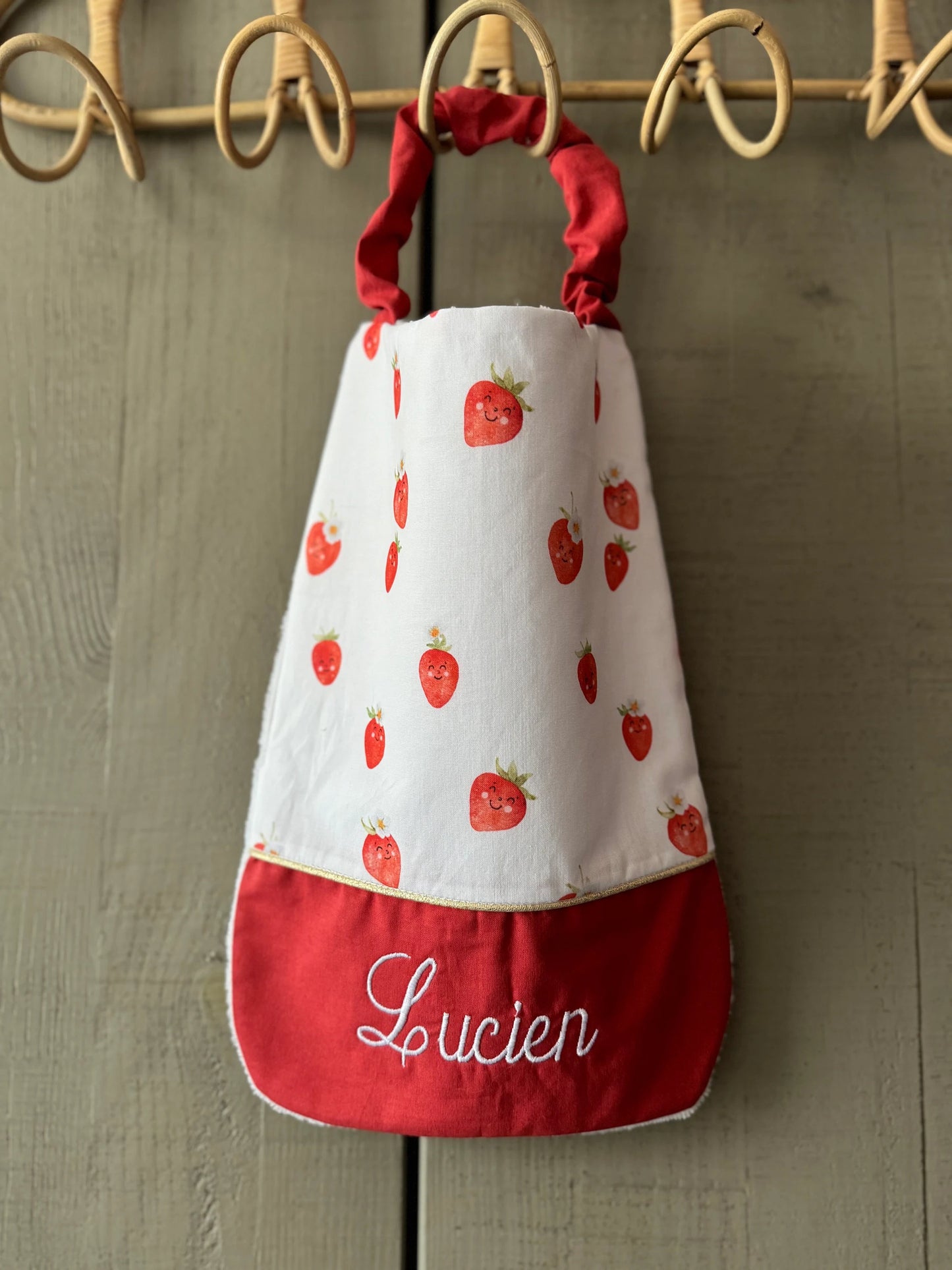 Serviette de cantine personnalisée – Collection Saison des fraises