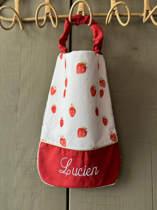Serviette de cantine personnalisée – Collection Saison des fraises