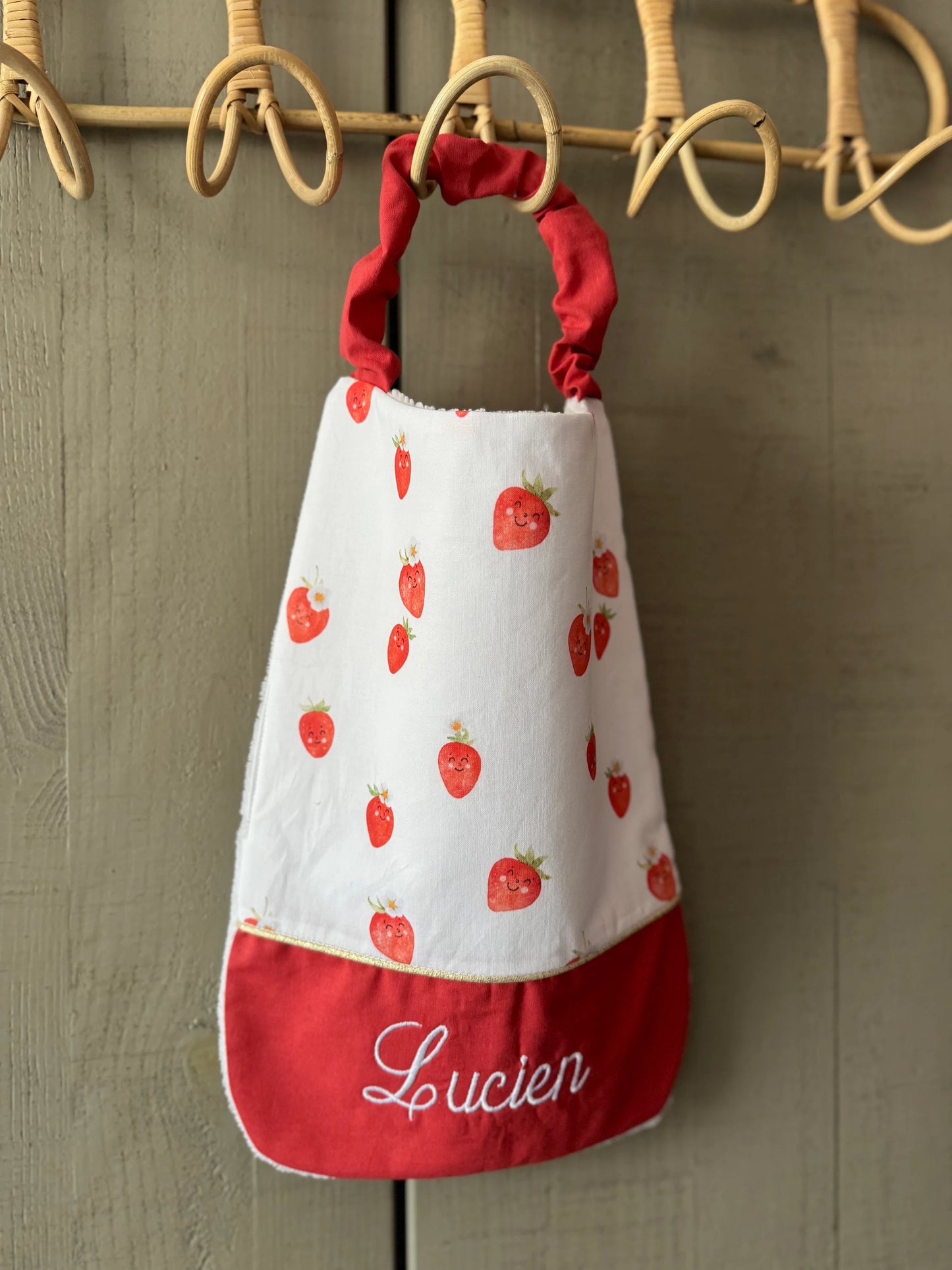 Serviette de cantine personnalisée – Collection Saison des fraises