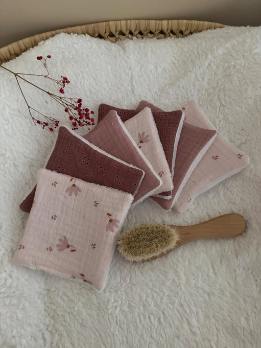 Lingettes lavables bébé – Collection Gabrielle