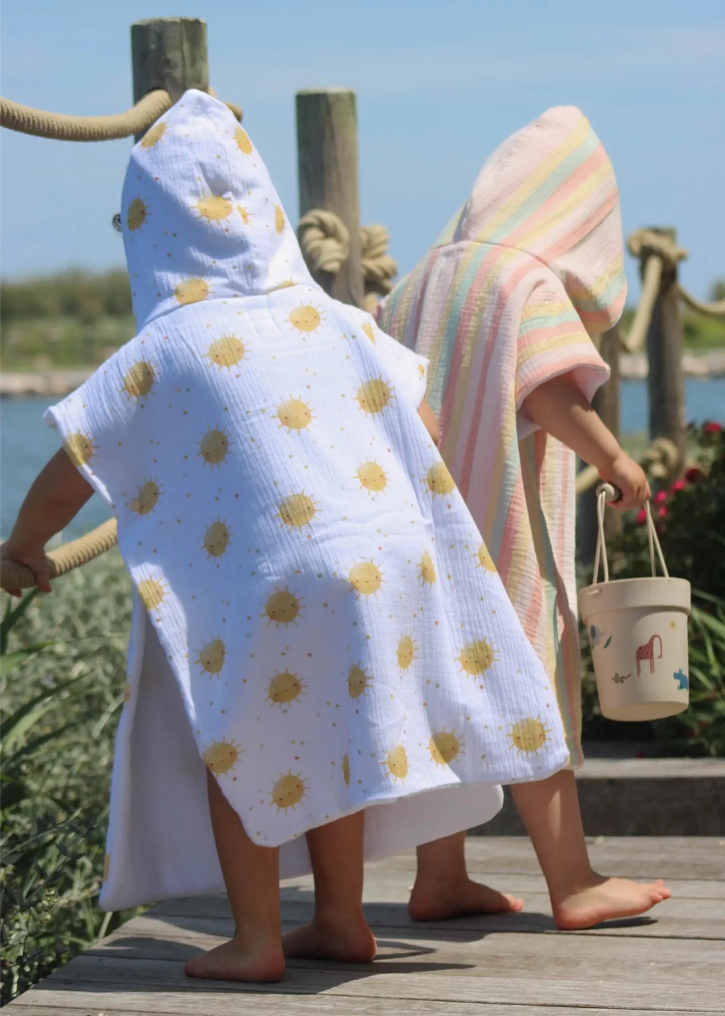 Poncho de plage et piscine pour bébé et enfant - Collection Noah