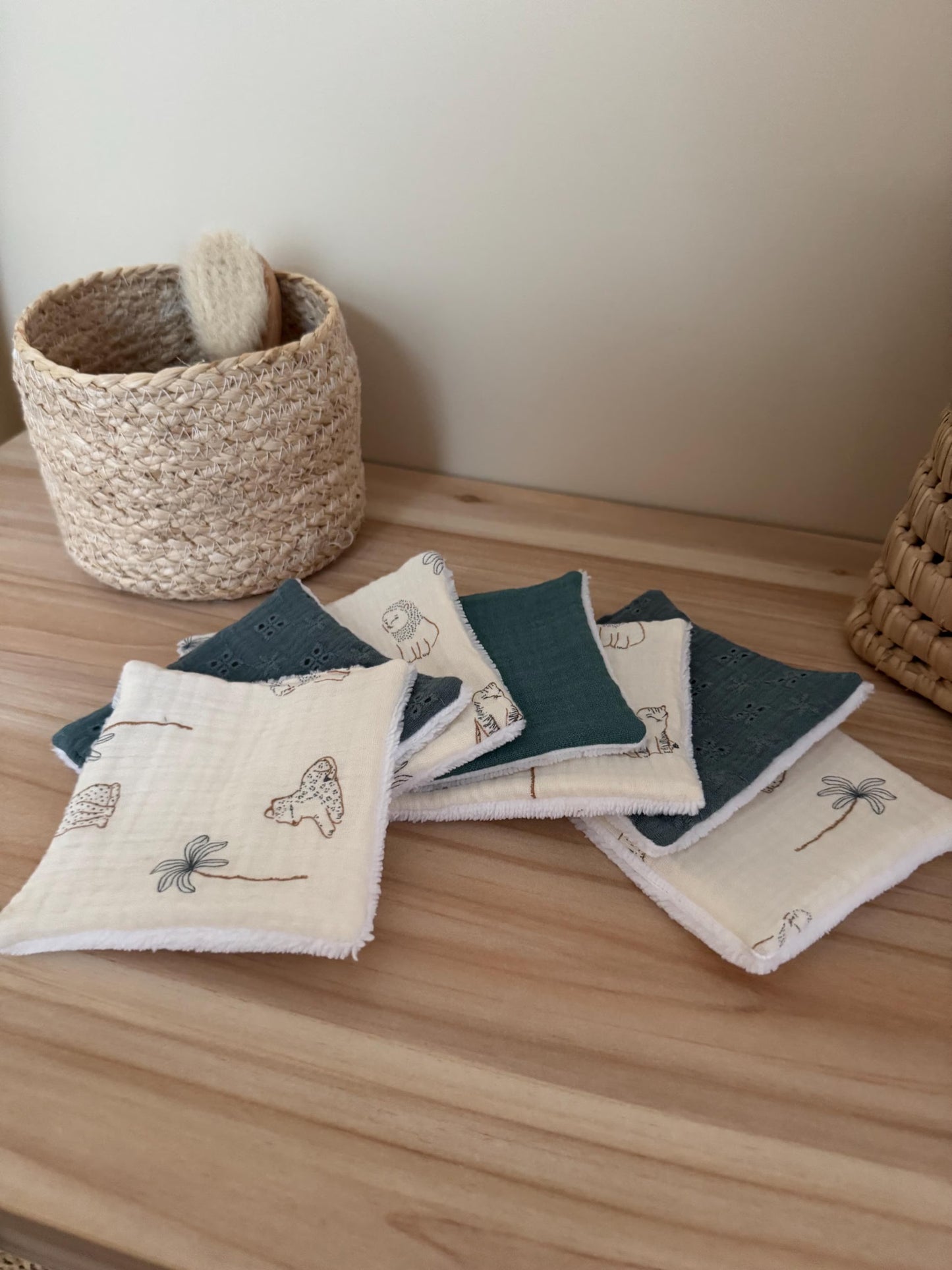 Lingettes lavables bébé – Collection Oscar