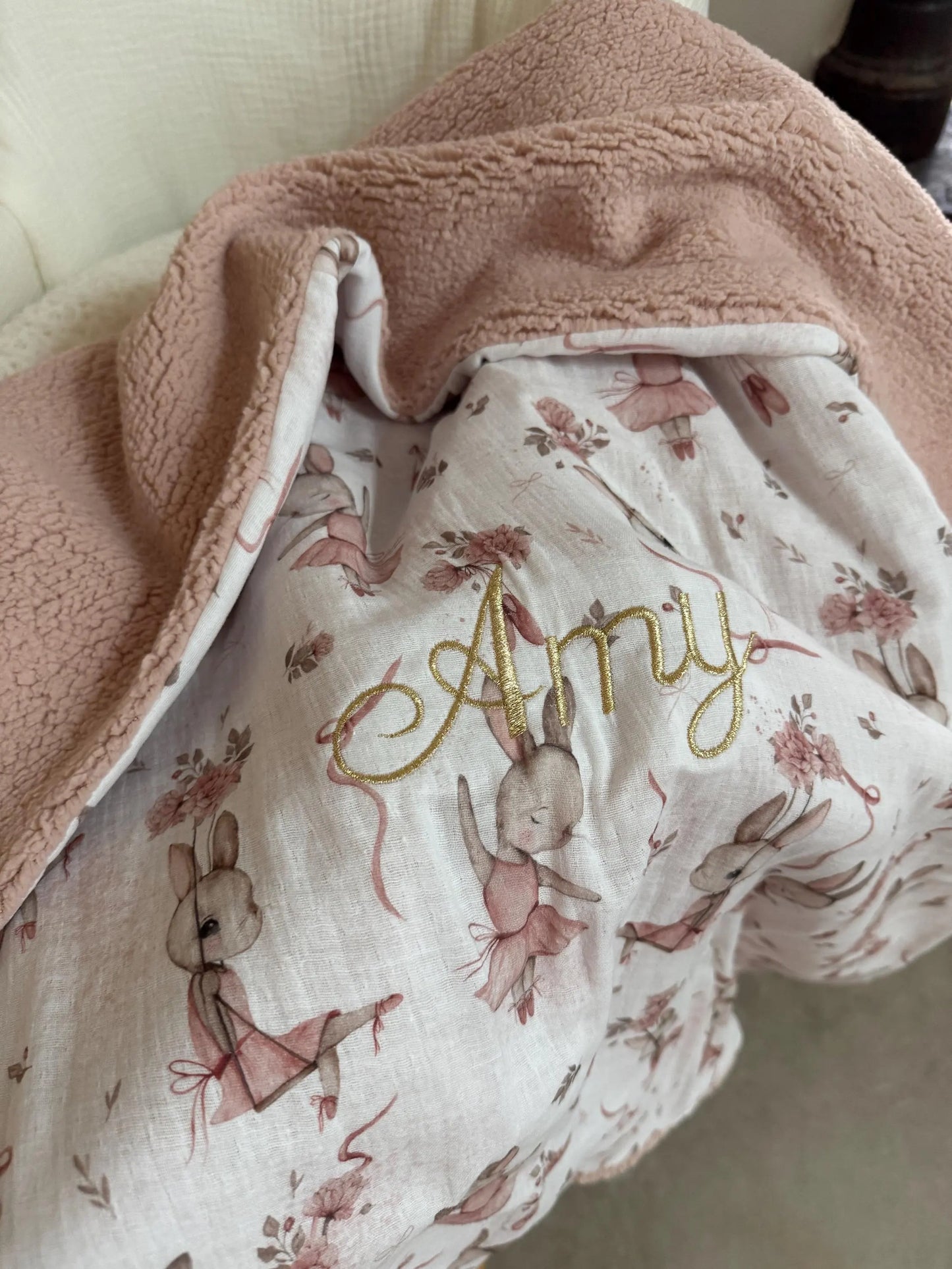 Couverture de naissance personnalisée – Collection Ésmée