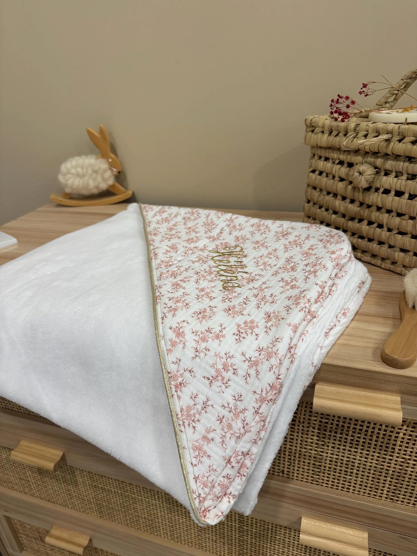 Cape de bain personnalisée bébé – Collection Agathe