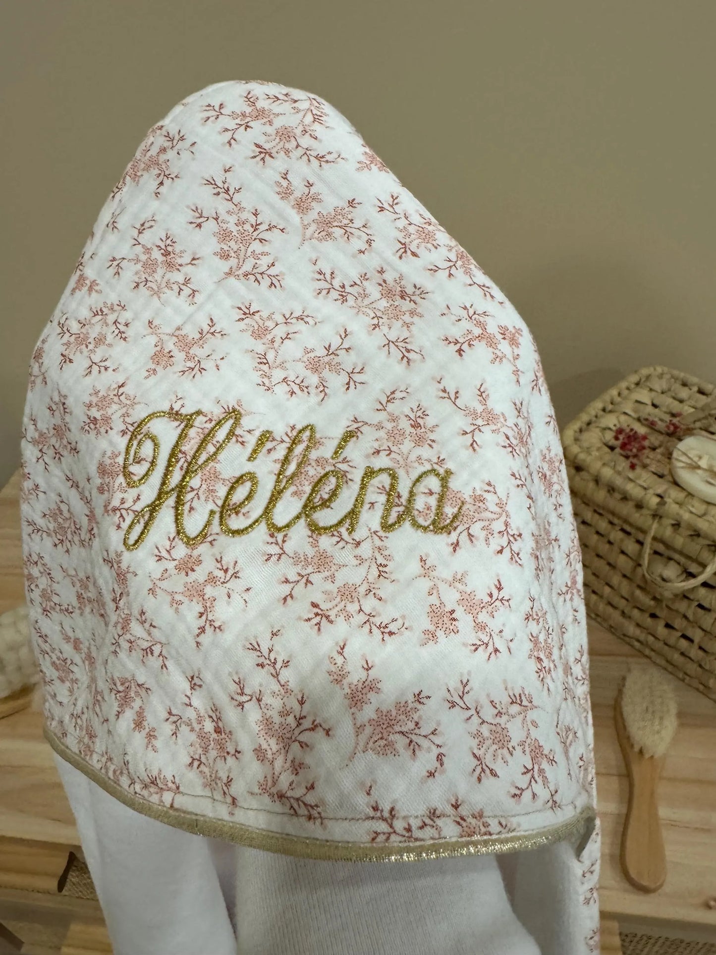 Cape de bain personnalisée bébé – Collection Agathe