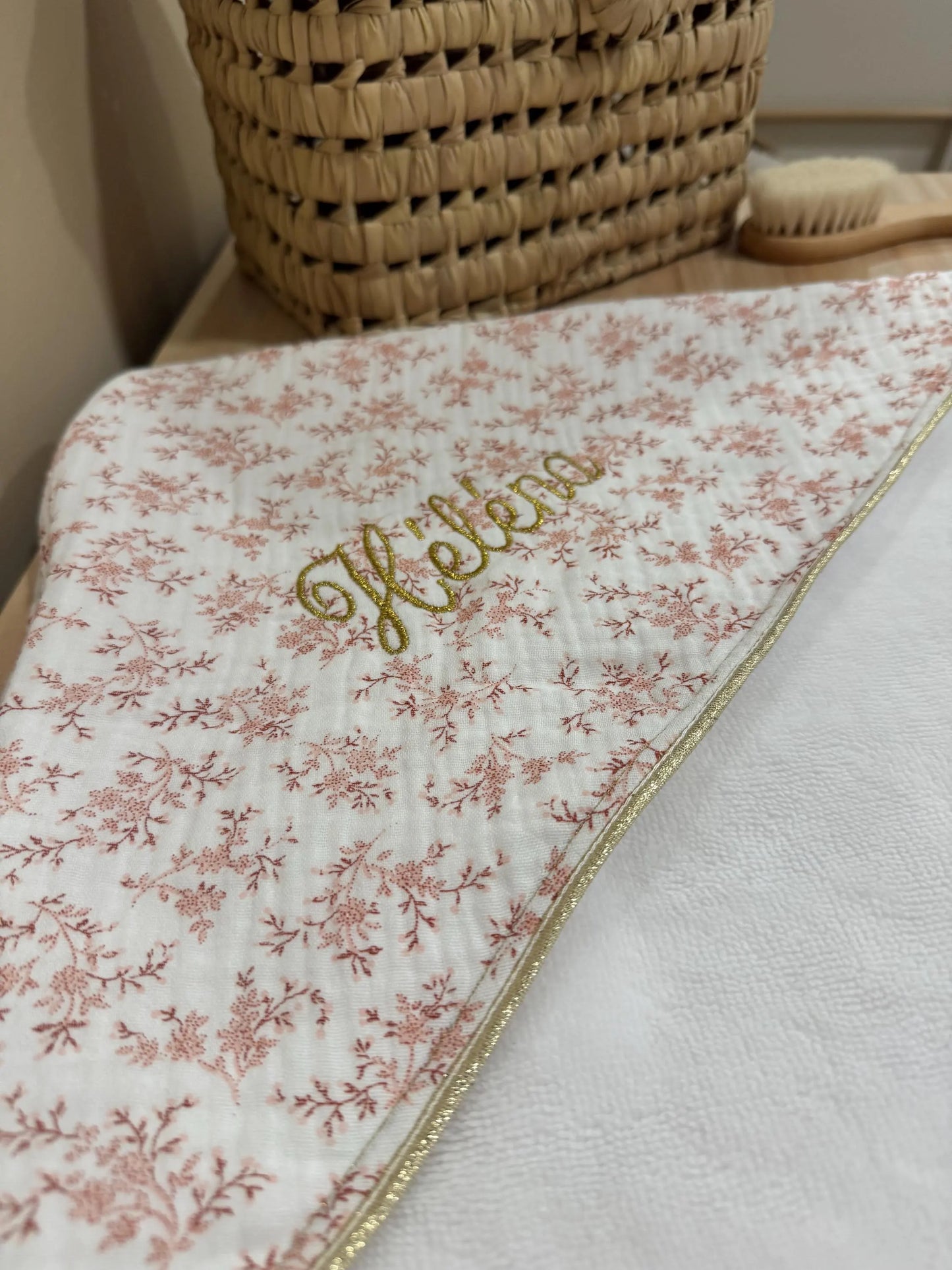 Cape de bain personnalisée bébé – Collection Agathe