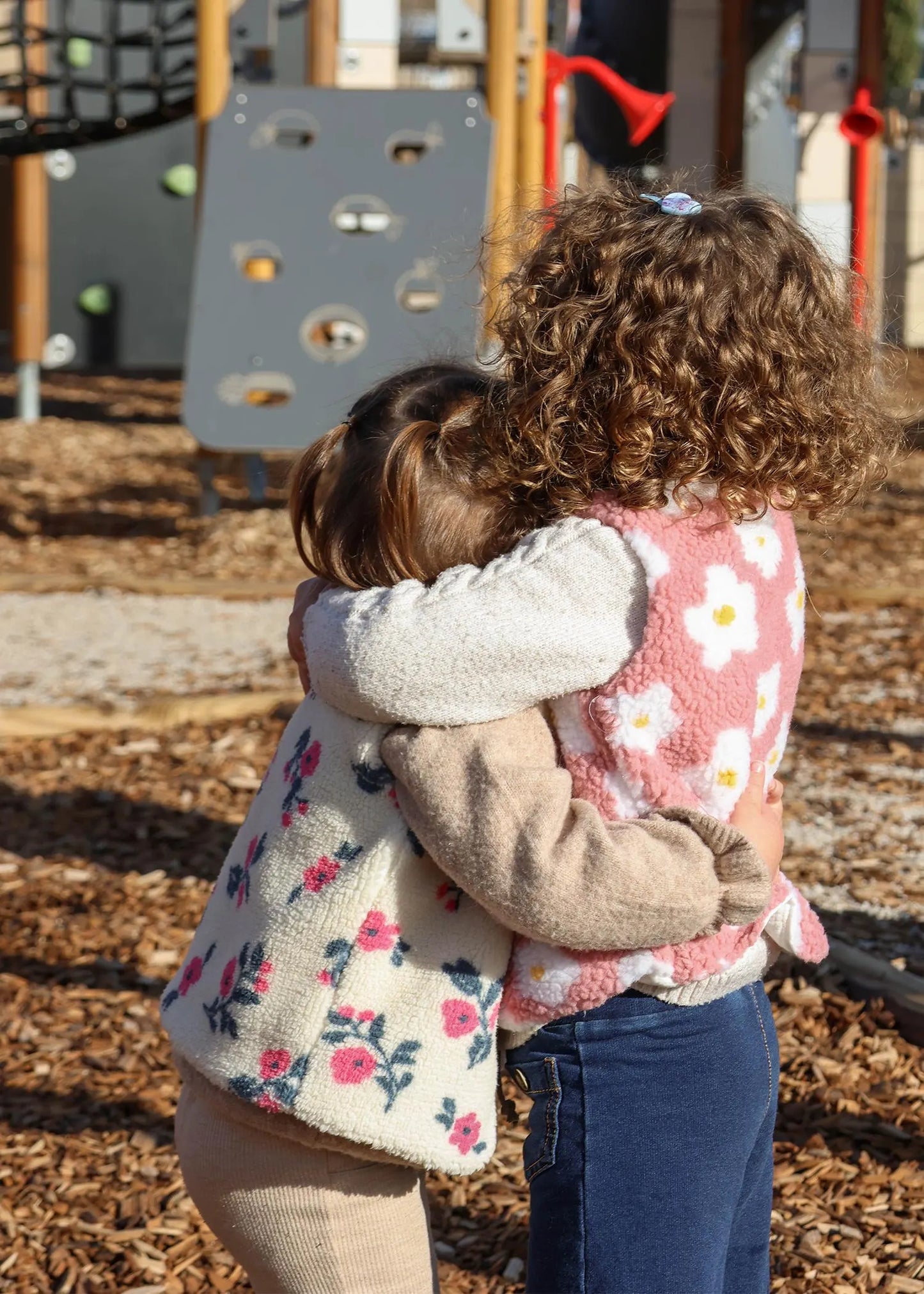 Gilet de berger bébé et enfant - Roses